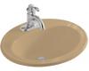 Kohler Pennington K-2196-1F-33 Mexican Sand Self-Rimming Lavatory with Single-Hole Faucet and Left-Hand Soap Dispenser Hole Drillings