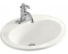 Kohler Pennington K-2196-1L-0 White Self-Rimming Lavatory with Single-Hole Faucet and Left-Hand Soap Dispenser Hole Drillings