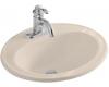 Kohler Pennington K-2196-1R-55 Innocent Blush Self-Rimming Lavatory with Single-Hole Faucet and Right-Hand Soap Dispenser Hole Drillings