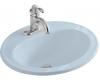 Kohler Pennington K-2196-1R-6 Skylight Self-Rimming Lavatory with Single-Hole Faucet and Right-Hand Soap Dispenser Hole Drillings