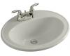 Kohler Pennington K-2196-4F-95 Ice Grey Self-Rimming Lavatory with 4" Centers and Left-Hand Soap Dispenser Hole Drillings