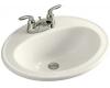 Kohler Pennington K-2196-4F-96 Biscuit Self-Rimming Lavatory with 4" Centers and Left-Hand Soap Dispenser Hole Drillings