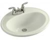 Kohler Pennington K-2196-4L-NG Tea Green Self-Rimming Lavatory with 4" Centers and Left-Hand Soap Dispenser Hole Drillings