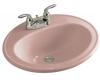Kohler Pennington K-2196-4R-45 Wild Rose Self-Rimming Lavatory with 4" Centers and Right-Hand Soap Dispenser Hole Drillings