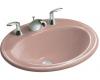 Kohler Pennington K-2196-8L-45 Wild Rose Self-Rimming Lavatory with 8" Centers and Left-Hand Soap Dispenser Hole Drilling