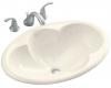 Kohler Cantata K-2199-S1 Biscuit Satin Self-Rimming Lavatory