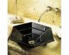 Kohler Vessels K-2203-G-7 Black Black Hex Strata Vessels Lavatory with Glazed Underside