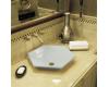 Kohler Vessels K-2203-G-W2 Earthen White Hex Strata Vessels Lavatory with Glazed Underside