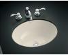 Kohler Caxton K-2205-G-47 Almond Undercounter Lavatory with Glazed Underside, 17" X 14"