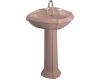 Kohler Portrait K-2221-1-45 Wild Rose Pedestal Lavatory with Single-Hole Faucet Drilling