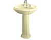 Kohler Portrait K-2221-1-Y2 Sunlight Pedestal Lavatory with Single-Hole Faucet Drilling