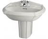 Kohler Portrait K-2226-1-0 White Wall-Mount Lavatory with Single-Hole Faucet Drilling