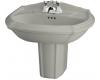 Kohler Portrait K-2226-1-95 Ice Grey Wall-Mount Lavatory with Single-Hole Faucet Drilling