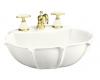 Kohler Anatole K-2230-1-0 White Pedestal Lavatory Basin with Single-Hole Faucet Drilling