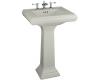 Kohler Memoirs K-2238-1-95 Ice Grey Pedestal Lavatory with Single-Hole Faucet Drilling