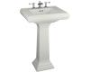 Kohler Memoirs K-2238-1-W2 Earthen White Pedestal Lavatory with Single-Hole Faucet Drilling