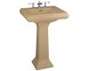 Kohler Memoirs K-2238-4-33 Mexican Sand Pedestal Lavatory with 4" Centers