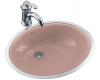 Kohler Caxton K-2257-45 Wild Rose Tile-In/Metal Frame Lavatory with Smooth Glazed Rim