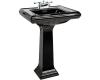 Kohler Memoirs K-2258-1-58 Thunder Grey Pedestal Lavatory with Single-Hole Faucet Drilling