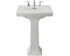 Kohler Memoirs K-2258-1-W2 Earthen White Pedestal Lavatory with Single-Hole Faucet Drilling