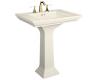 Kohler Memoirs K-2268-8-S1 Biscuit Satin Pedestal Lavatory with 8" Centers