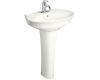 Kohler Serif K-2283-4-0 White Pedestal Lavatory with 4" Centers