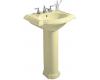 Kohler Devonshire K-2286-1-Y2 Sunlight Pedestal Lavatory with Single-Hole Faucet Drilling