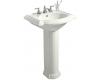 Kohler Devonshire K-2286-4-0 White Pedestal Lavatory with 4" Center Drilling