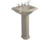 Kohler Devonshire K-2286-4-G9 Sandbar Pedestal Lavatory with 4" Center Drilling