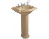 Kohler Devonshire K-2286-8-33 Mexican Sand Pedestal Lavatory with 8" Center Drilling