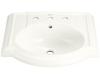 Kohler Devonshire K-2287-1-0 White Lavatory Basin with Single-Hole Faucet Drilling