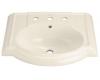 Kohler Devonshire K-2287-1-47 Almond Lavatory Basin with Single-Hole Faucet Drilling