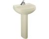 Kohler Wellworth K-2293-1-45 Wild Rose Pedestal Lavatory with Single-Hole Faucet Drilling