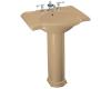 Kohler Devonshire K-2294-1-33 Mexican Sand Pedestal Lavatory with Single-Hole Faucet Drilling