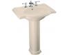 Kohler Devonshire K-2294-1-55 Innocent Blush Pedestal Lavatory with Single-Hole Faucet Drilling