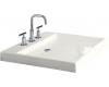 Kohler Purist K-2314-1-0 White Wading Pool Lavatory with Single-Hole Faucet Drilling