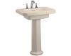 Kohler Kathryn K-2322-4-55 Innocent Blush Pedestal Lavatory with 4" Centers