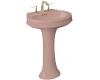 Kohler Leighton K-2326-1-45 Wild Rose Pedestal Lavatory with Single-Hole Faucet Drilling