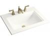 Kohler Memoirs Stately K-2337-1-0 White Self-Rimming Lavatory with Single-Hole Faucet Drilling