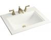 Kohler Memoirs Stately K-2337-1-S2 White Satin Self-Rimming Lavatory with Single-Hole Faucet Drilling