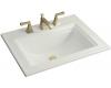 Kohler Memoirs Stately K-2337-1-W2 Earthen White Self-Rimming Lavatory with Single-Hole Faucet Drilling