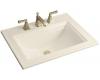 Kohler Memoirs Stately K-2337-4-47 Almond Self-Rimming Lavatory with 4" Centers