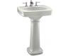 Kohler Bancroft K-2338-1-0 White Pedestal Lavatory with Single-Hole Faucet Drilling