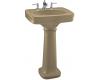 Kohler Bancroft K-2338-1-33 Mexican Sand Pedestal Lavatory with Single-Hole Faucet Drilling