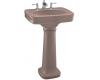 Kohler Bancroft K-2338-1-45 Wild Rose Pedestal Lavatory with Single-Hole Faucet Drilling