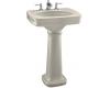 Kohler Bancroft K-2338-1-47 Almond Pedestal Lavatory with Single-Hole Faucet Drilling