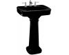 Kohler Bancroft K-2338-1-7 Black Black Pedestal Lavatory with Single-Hole Faucet Drilling