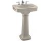 Kohler Bancroft K-2338-4-55 Innocent Blush Pedestal Lavatory with Centers For 4" Centers