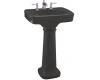 Kohler Bancroft K-2338-4-58 Thunder Grey Pedestal Lavatory with Centers For 4" Centers