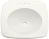 Kohler Bancroft K-2340-1-0 White 24" Lavatory Basin with Single-Hole Faucet Drilling